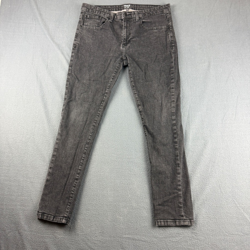 Under 5'10 Jeans Men's 34x29 Black Slim Fit Stretch Denim Tapered Short King